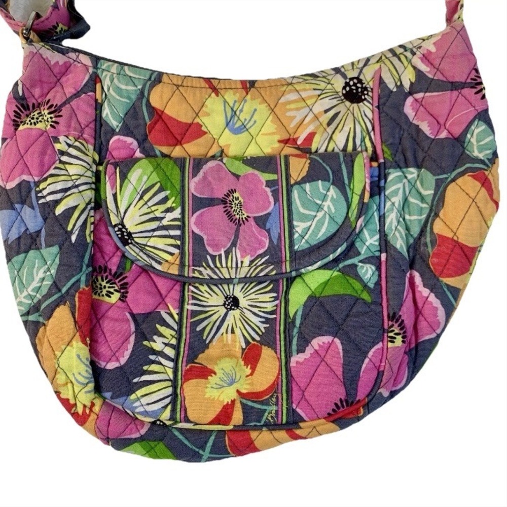 Vera Bradley‎ Quilted Floral Hobo Bag Purse Adjustable Crossbody Jazzy Bloms